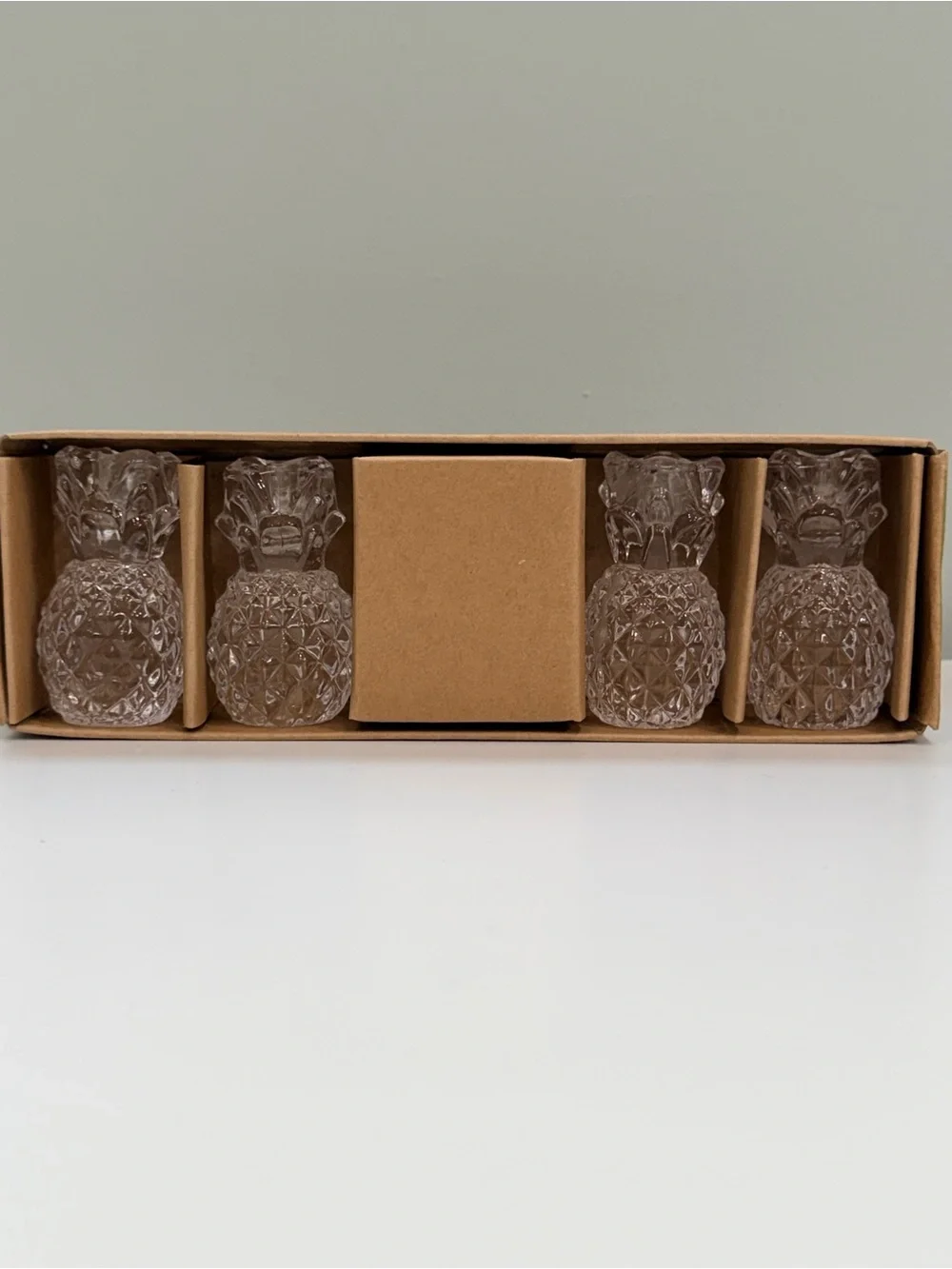 Williams Sonoma Pineapple Candle Holders Set of 4 Preppy Coastal Home Decor
